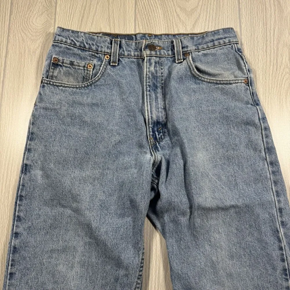 Vtg 90s Levi’s 550 Relaxed Taper Jeans Mens34x30 (fits 32x30) Made in USA Light